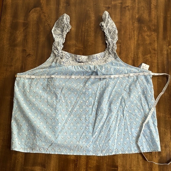 Women's Angels Blue Sleeveless Lightweight Faux Button Top Blouse -Various Sizes - Picture 13 of 14